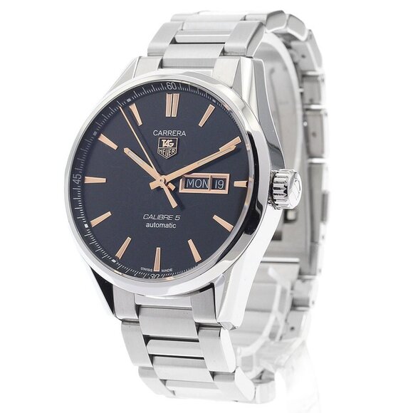 TAG HEUER Carrera Caliber 5 WAR201C-0 Day date black Dial Automatic Men's_888619 - Picture 1 of 11